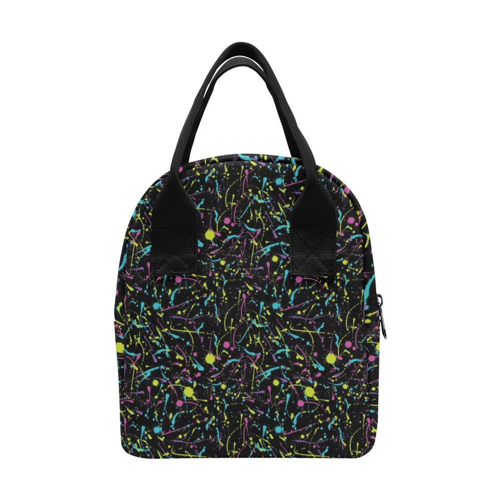 Splatter Multicolor Print Design LKS302 Insulated Lunch Bag