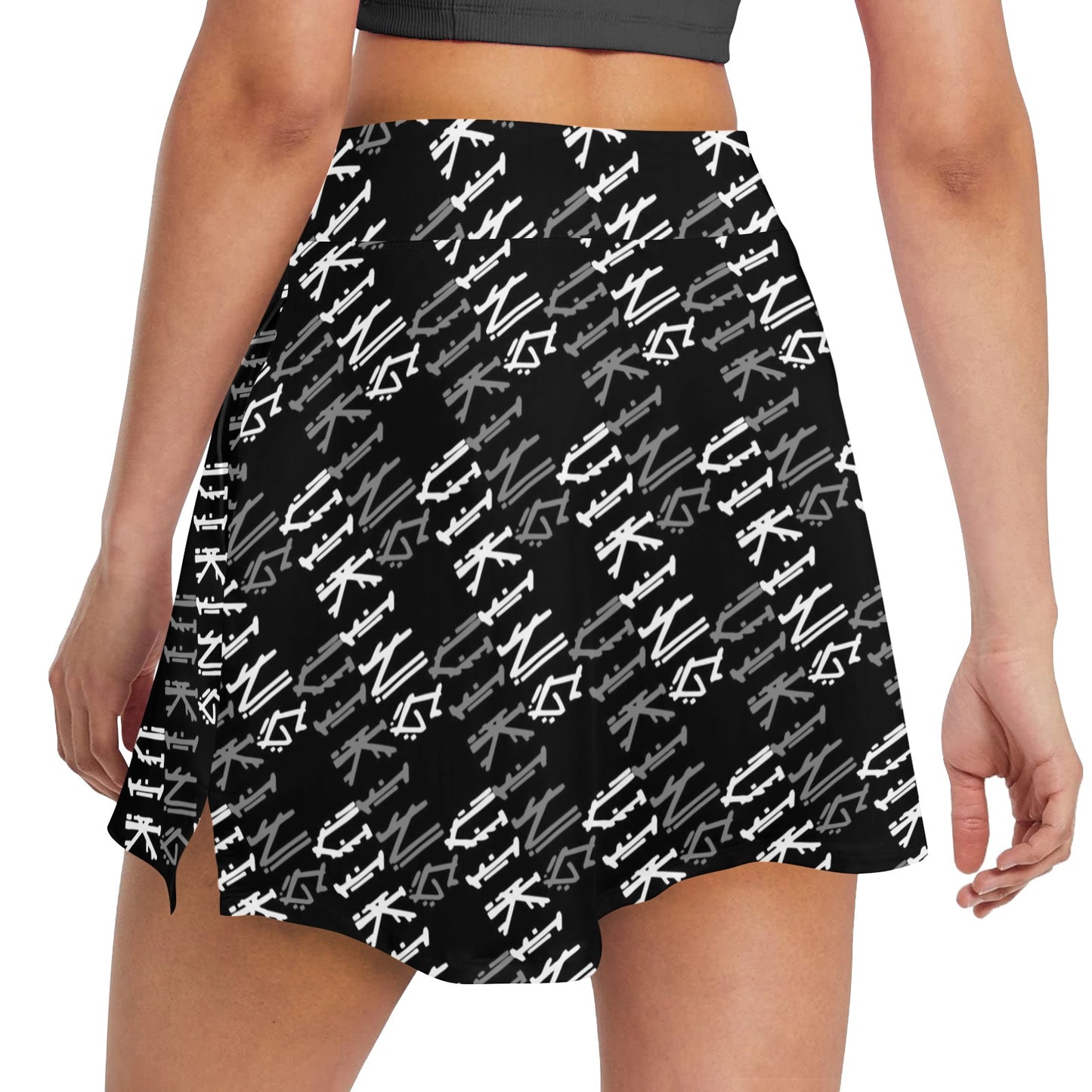 Vikings Print Design LKS306 17" Golf & Pickleball Skort with Pockets