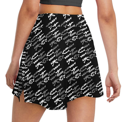 Vikings Print Design LKS306 17" Golf & Pickleball Skort with Pockets