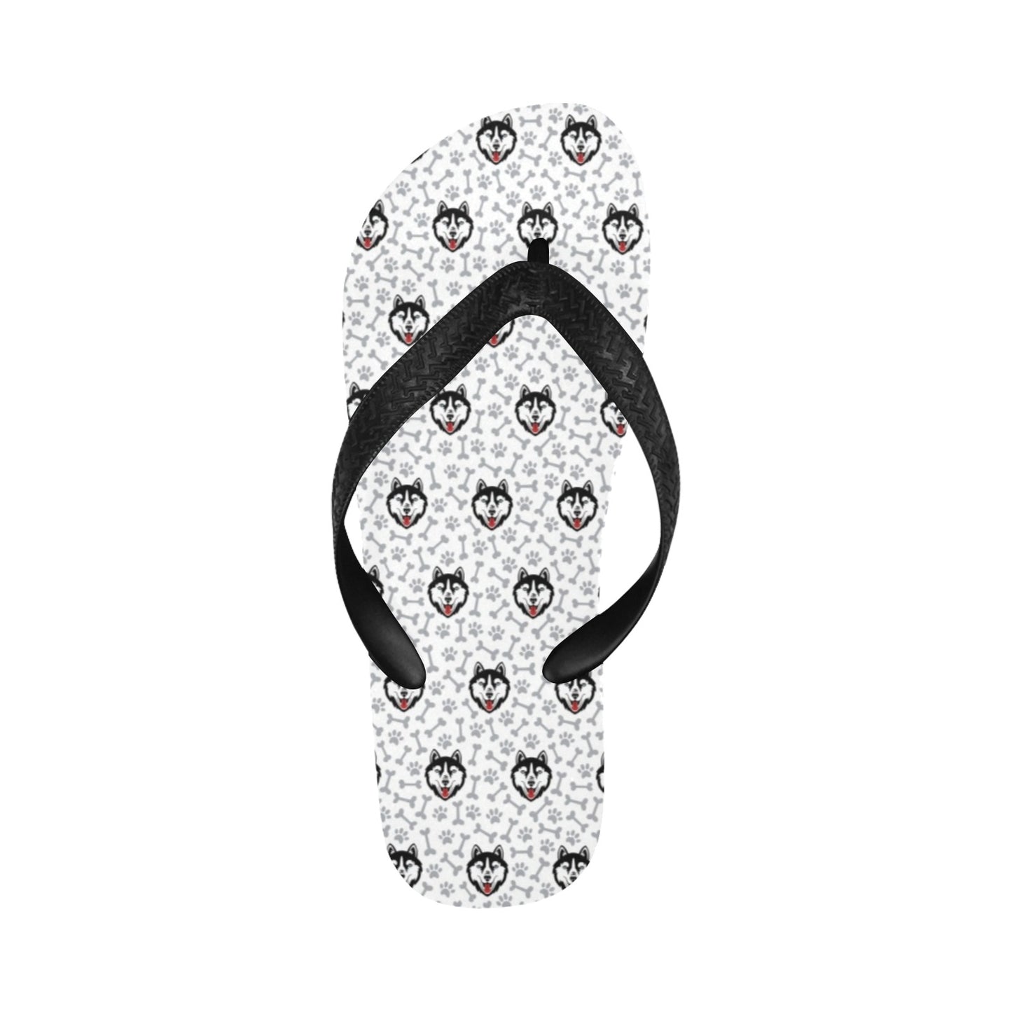 Siberian Huskies Print Design LKS305 Flip Flops