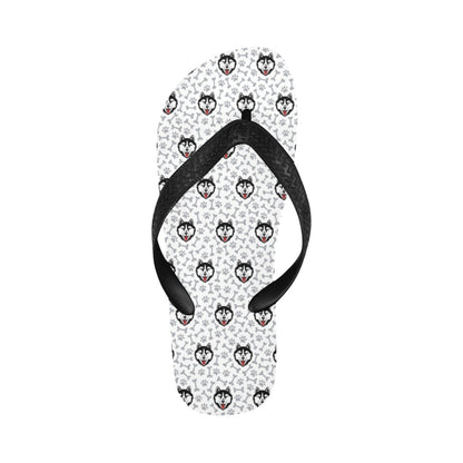 Siberian Huskies Print Design LKS305 Flip Flops