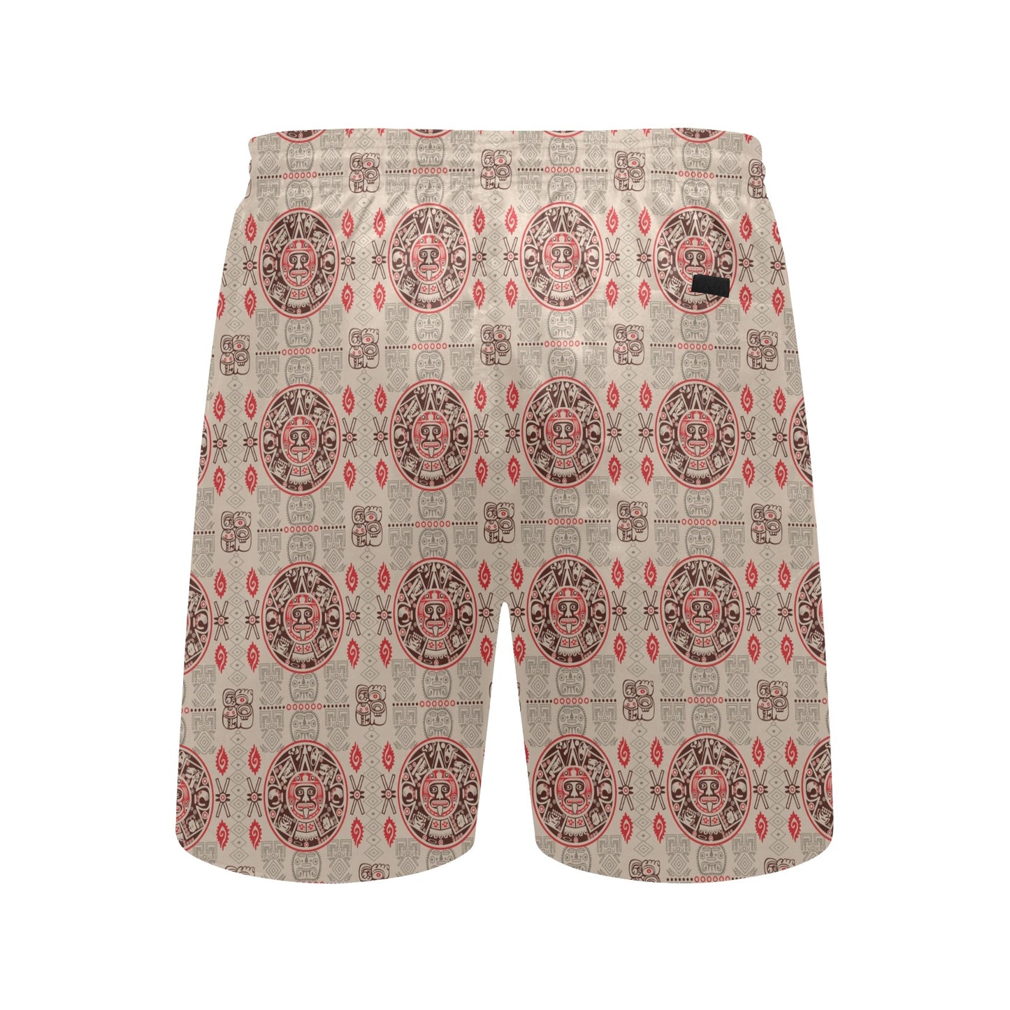 Calendar Aztec Print Pattern Men's Swim Trunks Beach Shorts