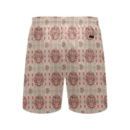 Calendar Aztec Print Pattern Men's Swim Trunks Beach Shorts
