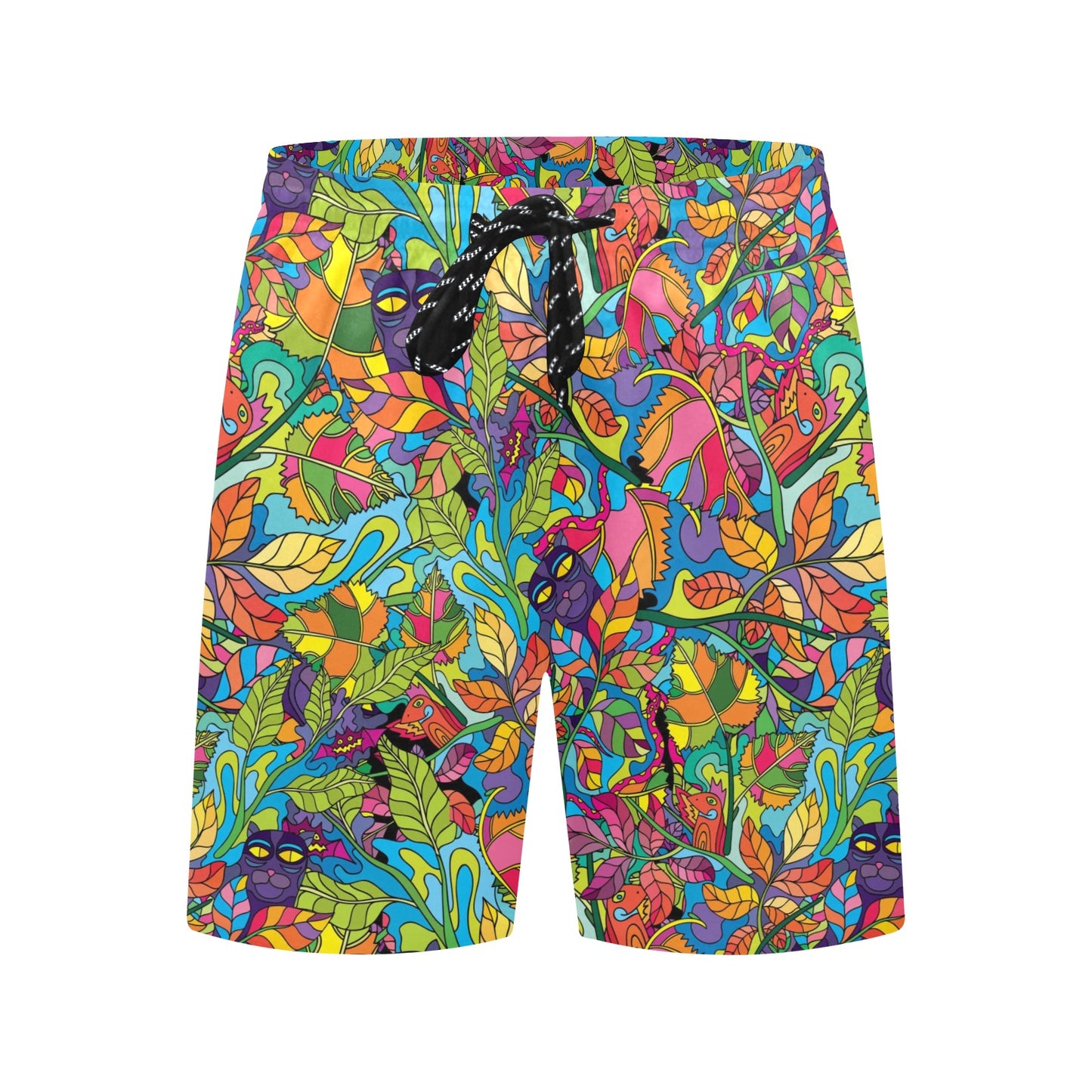 Trippy Print Design LKS301 Men's Swim Trunks Beach Shorts