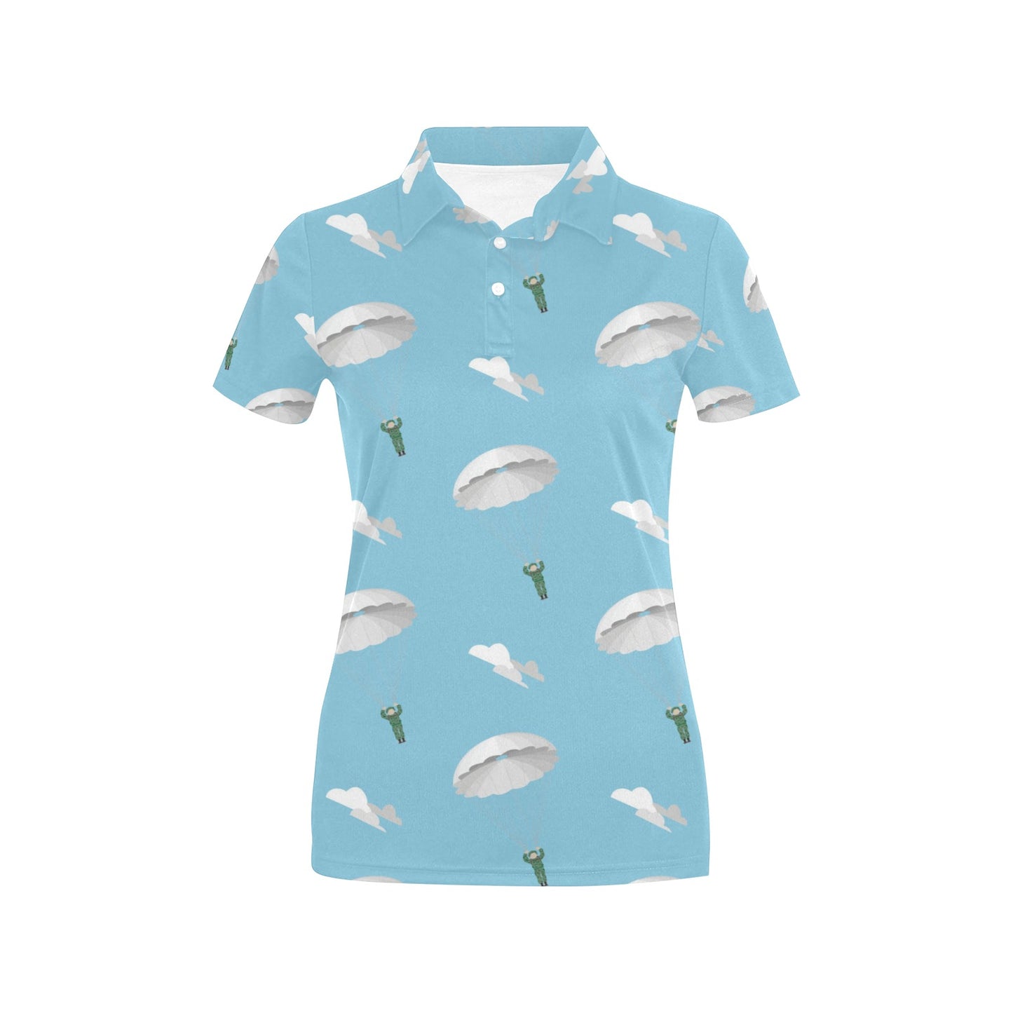 Paratrooper Pattern Print Design A02 Women's Polo Shirt