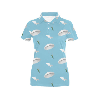 Paratrooper Pattern Print Design A02 Women's Polo Shirt