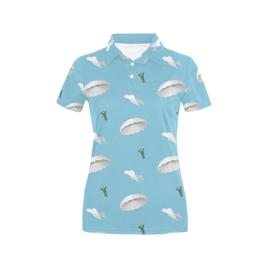 Paratrooper Pattern Print Design A02 Women's Polo Shirt