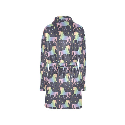 Rainbow Pattern Print Design A05 Women's Fleece Robe