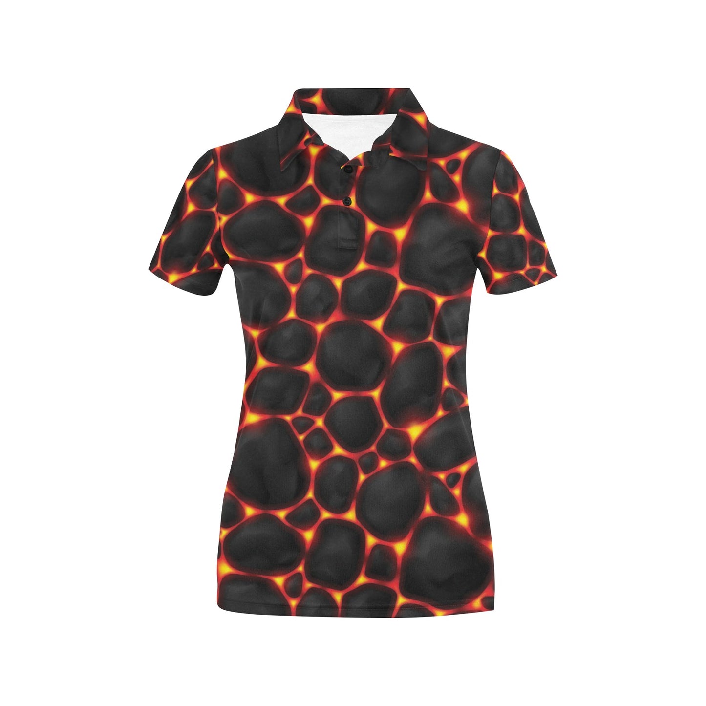 Lava Pattern Print Design 01 Women's Polo Shirt