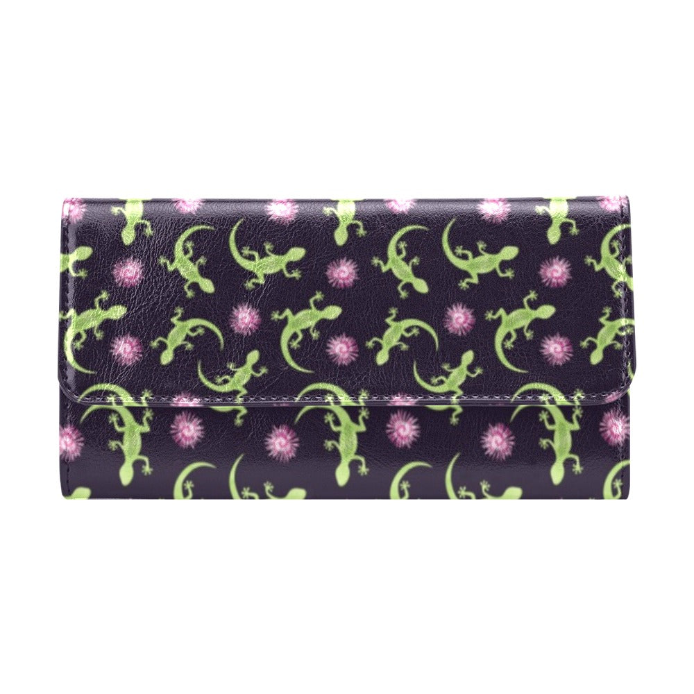 lizard Print Design LKS402 Women's Trifold Wallet