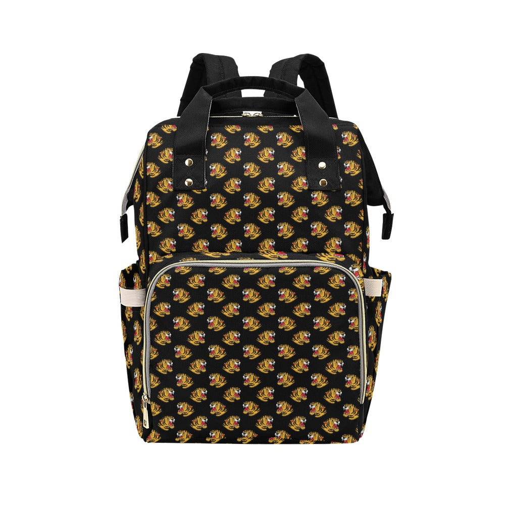 Tiger Head Print Design LKS306 Diaper Bag Backpack