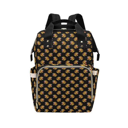 Tiger Head Print Design LKS306 Diaper Bag Backpack