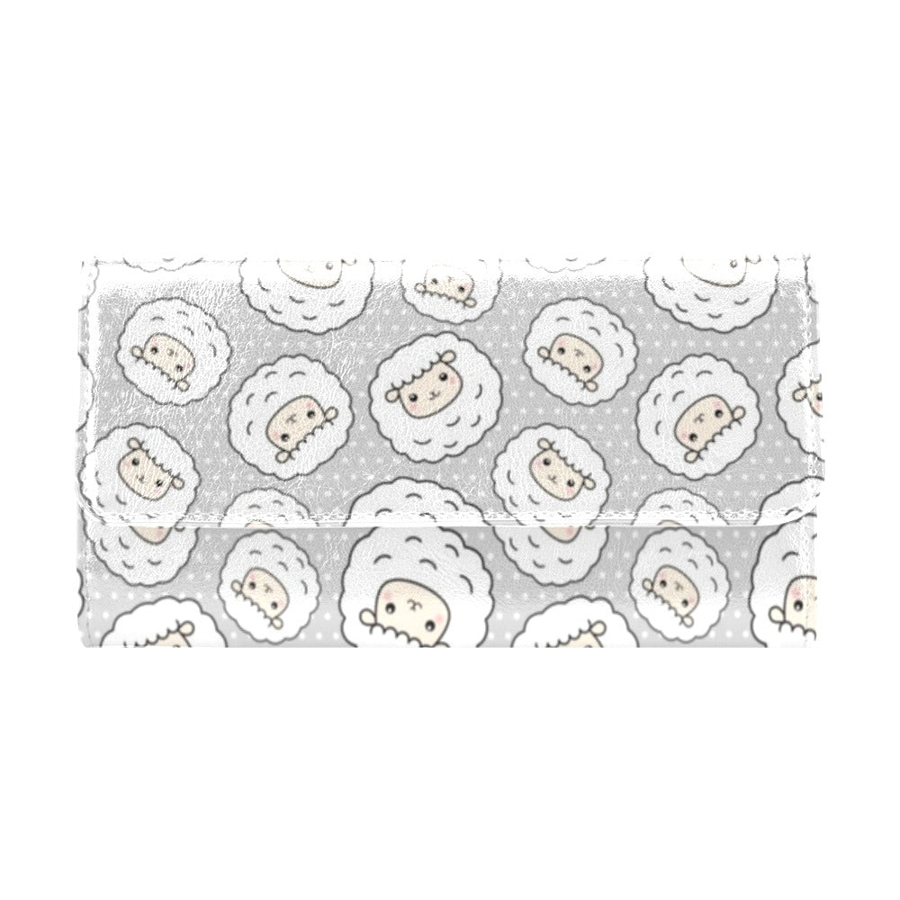 Sheep Print Design LKS401 Women's Trifold Wallet