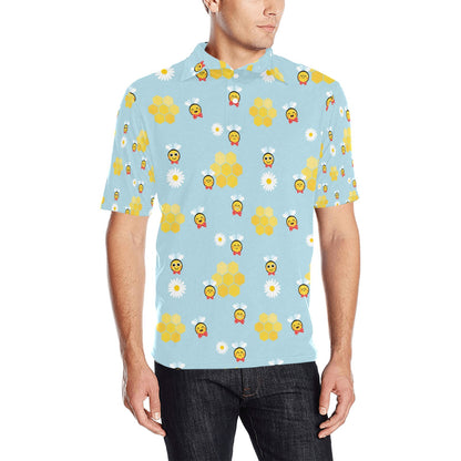 Bee Cute Print Design LKS304 Men Polo Shirt
