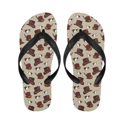 Steampunk Hat Print Design LKS301 Flip Flops