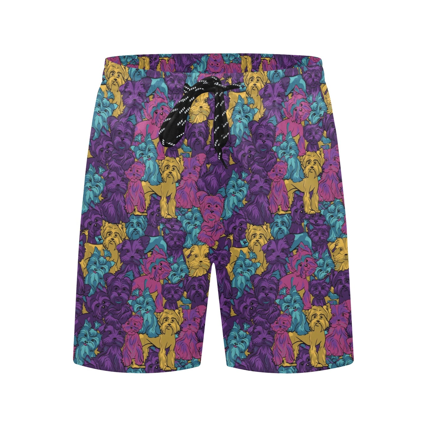 Yorkshire Terriers Print Design LKS3010 Men's Swim Trunks Beach Shorts