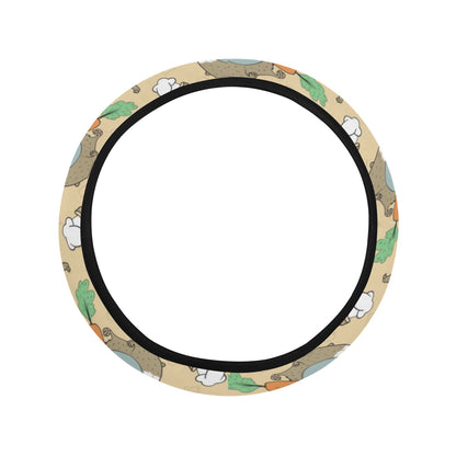 Guinea Pig Print Design LKS401 Steering Wheel Cover with Elastic Edge