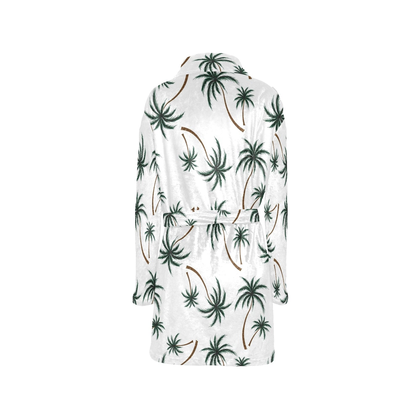 Palm Tree Pattern Print Design PT07 Women's Fleece Robe