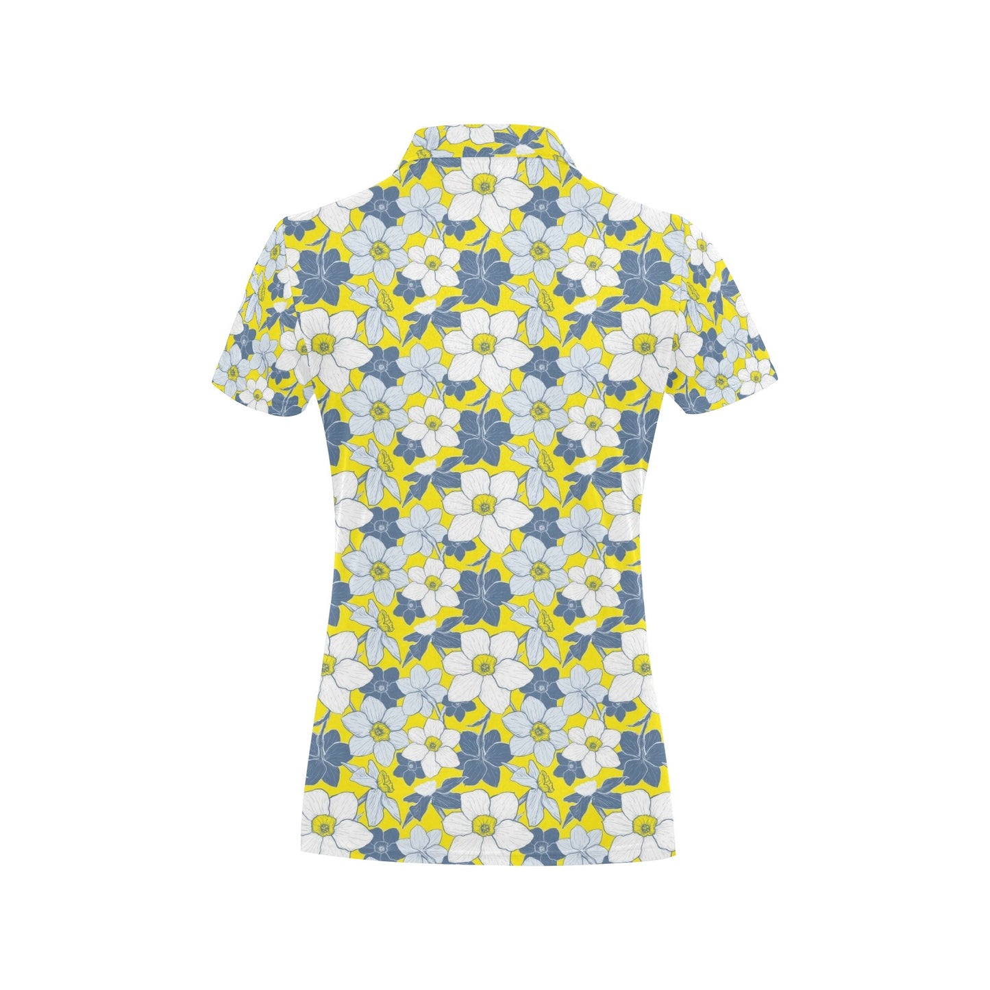 Daffodils Pattern Print Design 01 Women's Polo Shirt