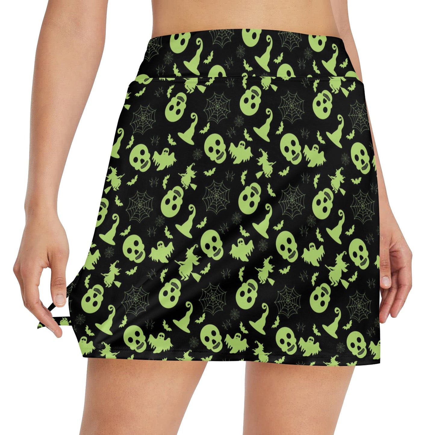 Witch Halloween Print Design LKS306 17" Golf & Pickleball Skort with Pockets