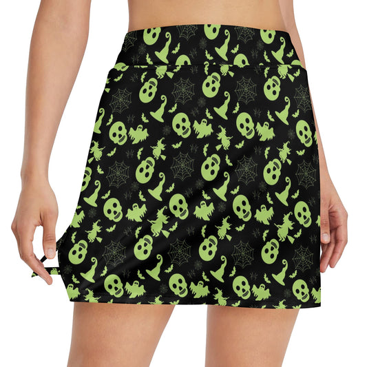 Witch Halloween Print Design LKS306 17" Golf & Pickleball Skort with Pockets