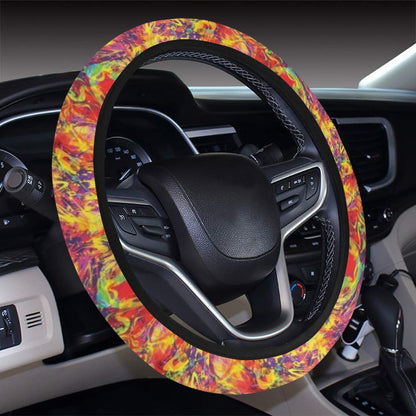 Splatter Print Design LKS303 Steering Wheel Cover with Elastic Edge