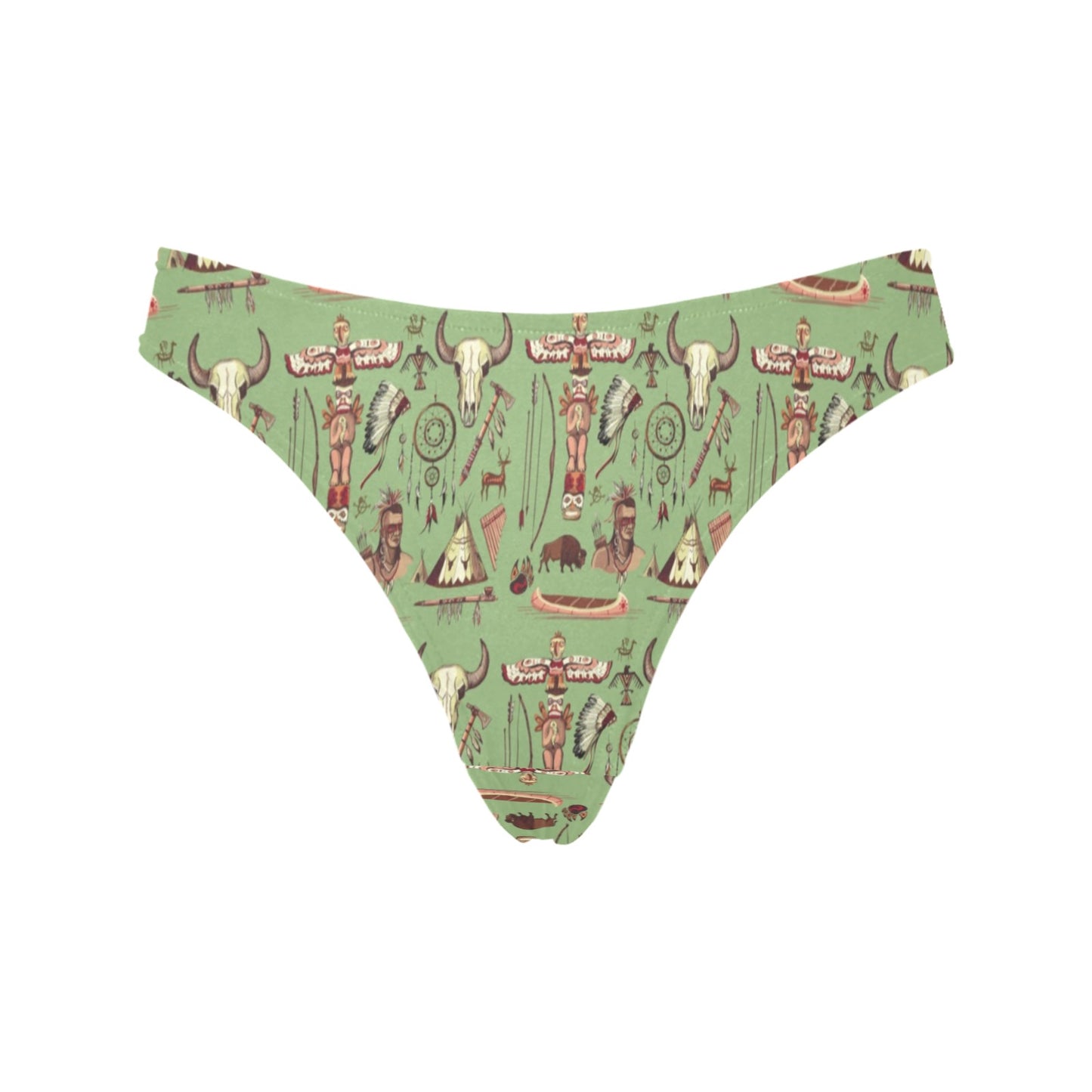 Native Indian Themed Design Print Women's Thongs