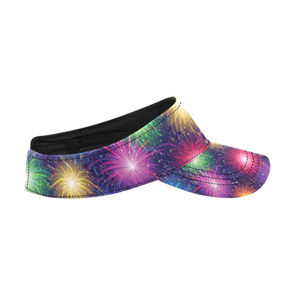 Firework Colorful Print Design LKS301 Unisex Sun Visor