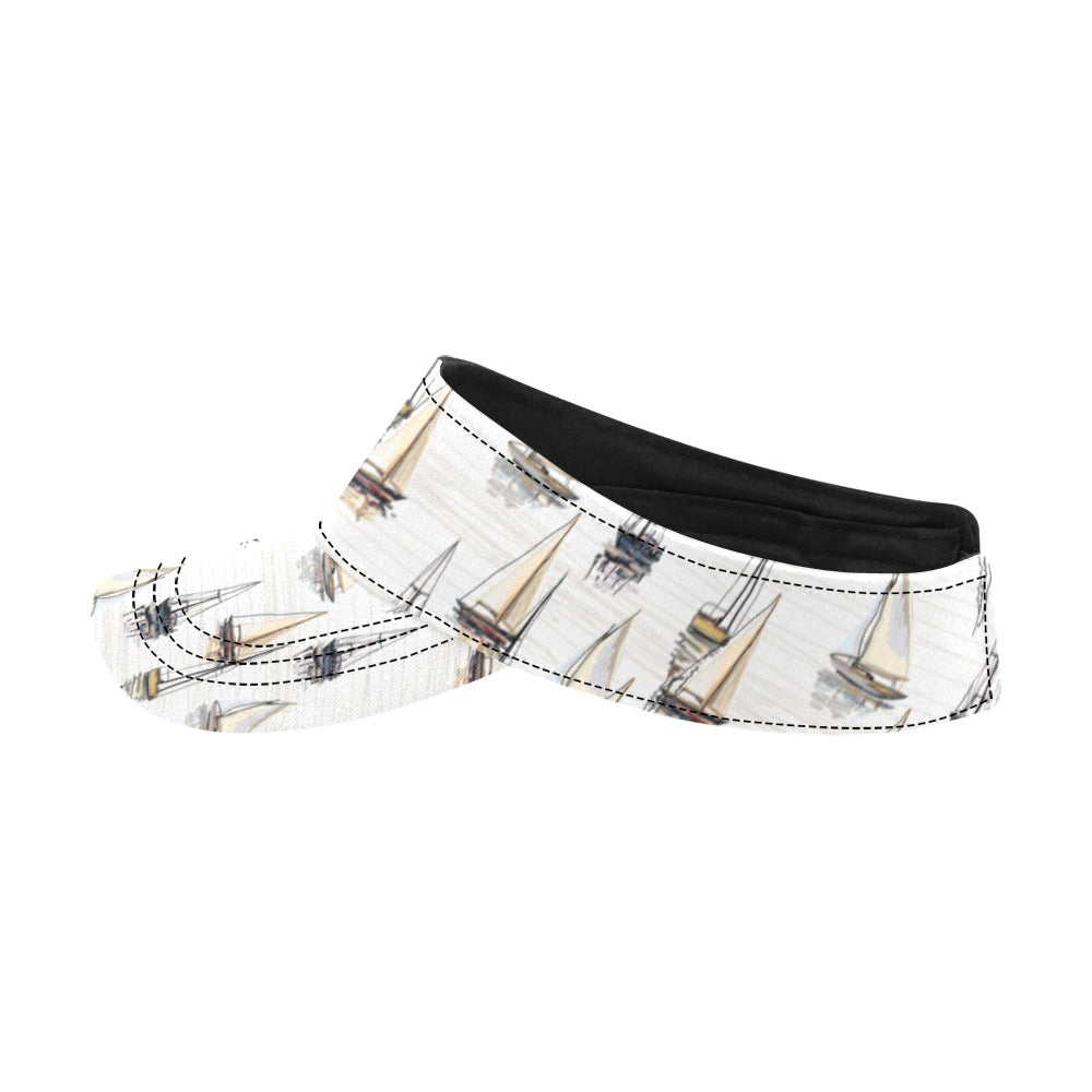 Sailboat Paint Pattern Print Design LKS307 Unisex Sun Visor