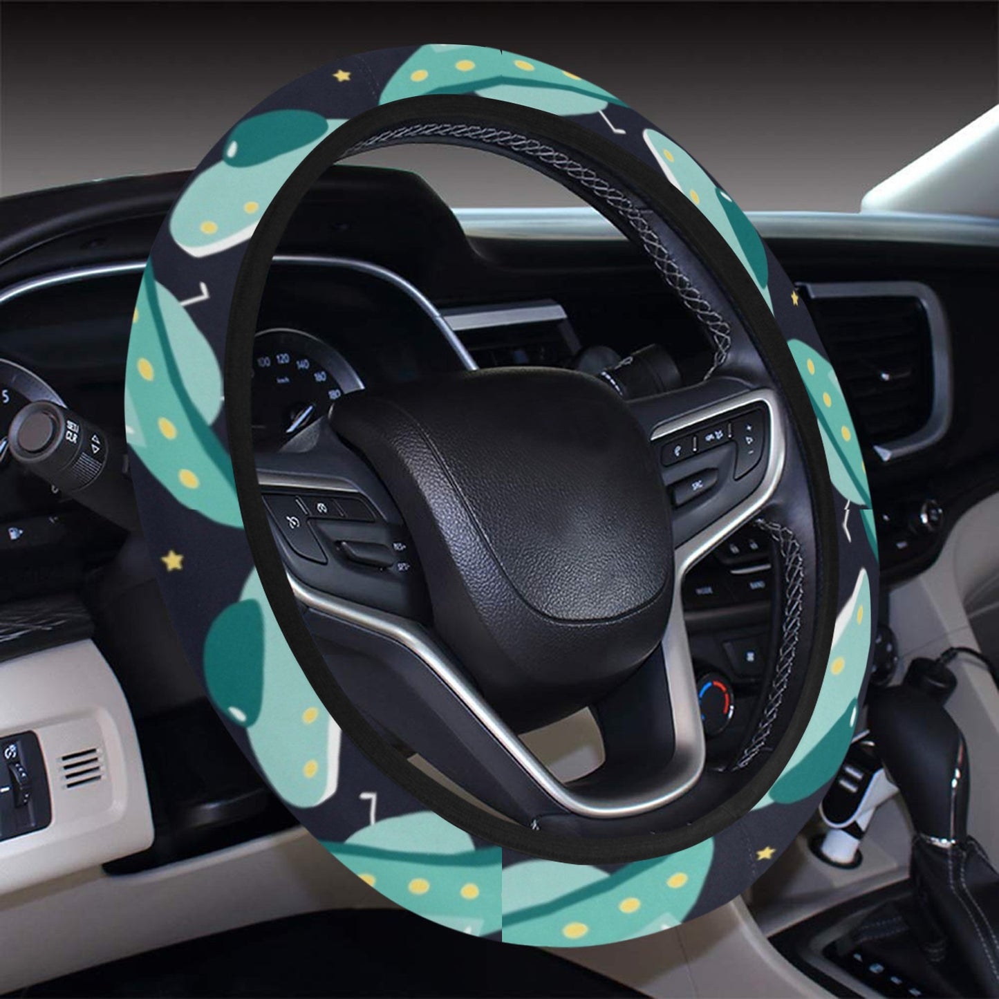 UFO Print Design LKS304 Steering Wheel Cover with Elastic Edge