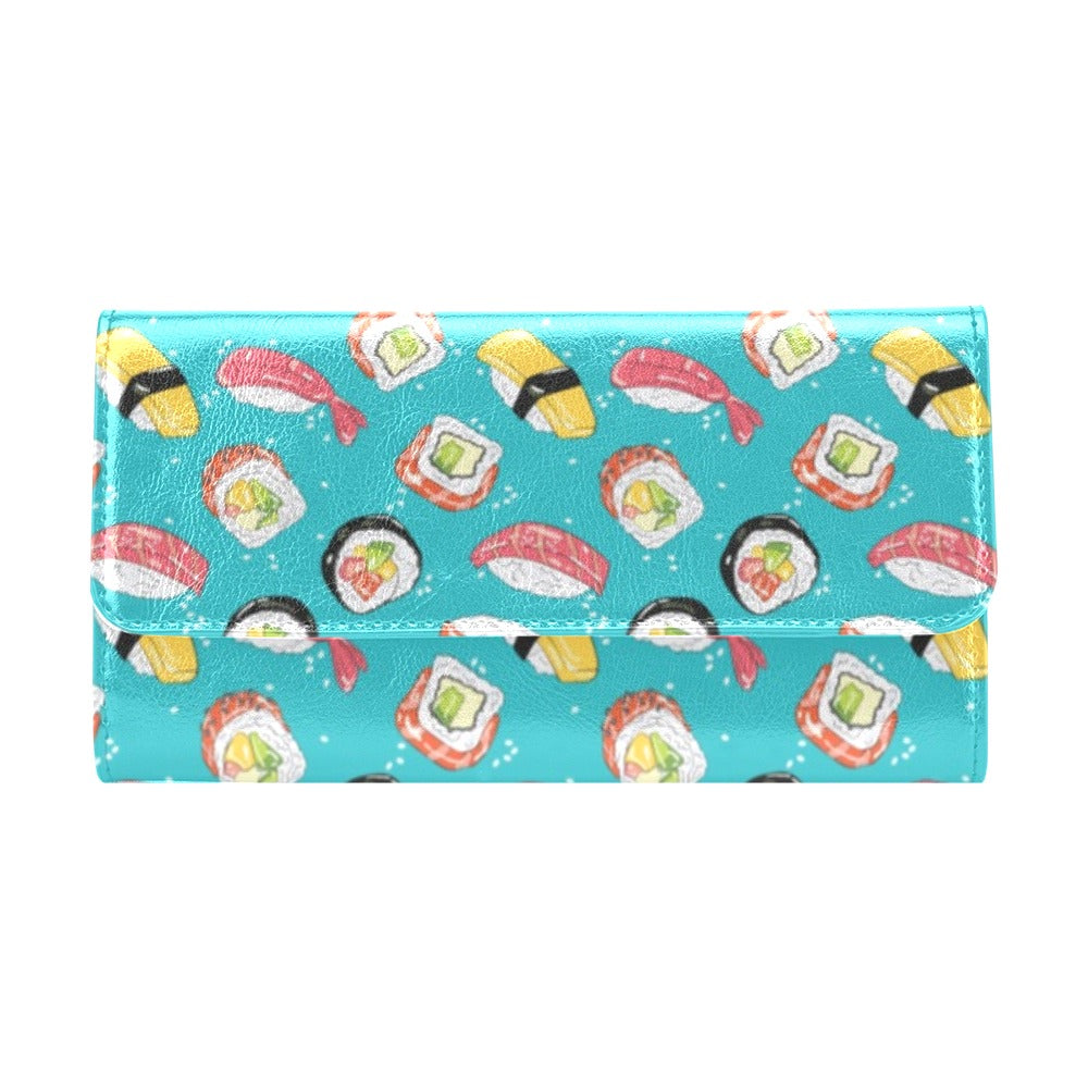 Sushi Print Design LKS305 Women's Trifold Wallet