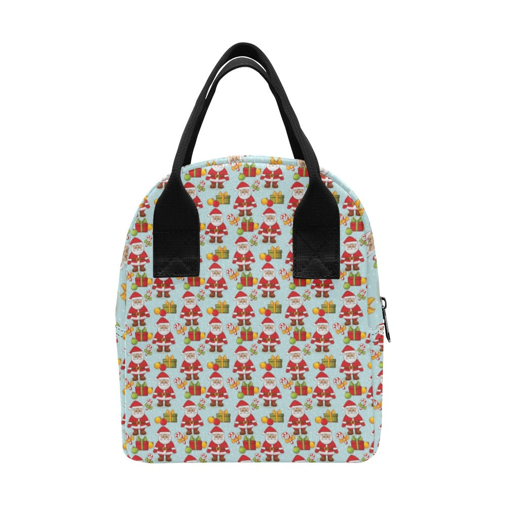 Santa Christmas Themed Print Design LKS303 Insulated Lunch Bag
