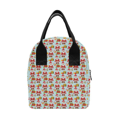 Santa Christmas Themed Print Design LKS303 Insulated Lunch Bag