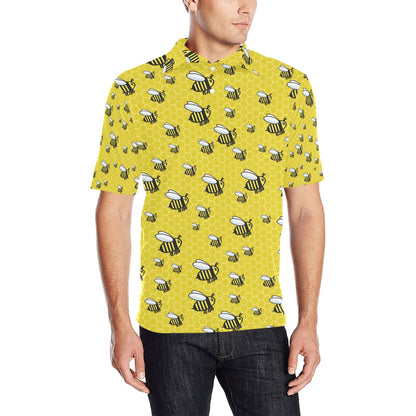 Bee Cute Print Design LKS308 Men Polo Shirt
