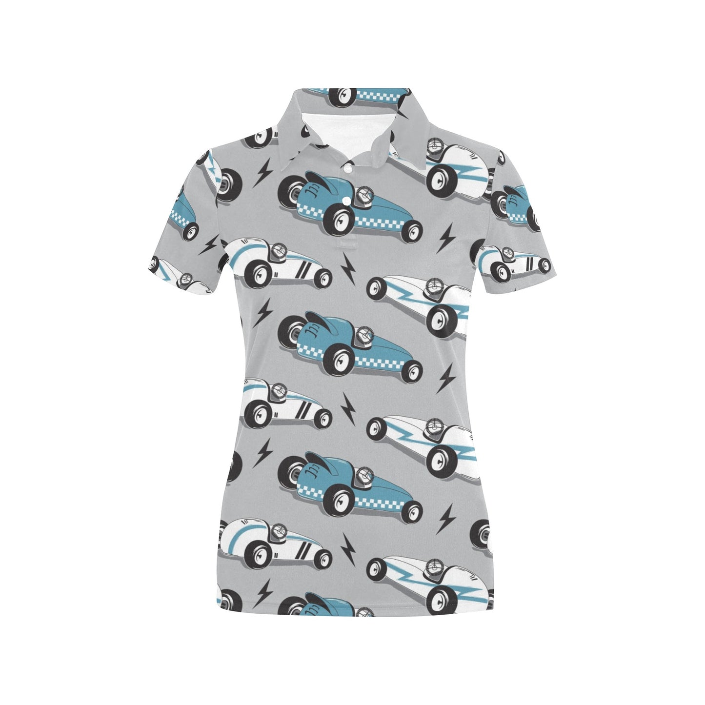 Racing Vintage Pattern Print Design A02 Women's Polo Shirt