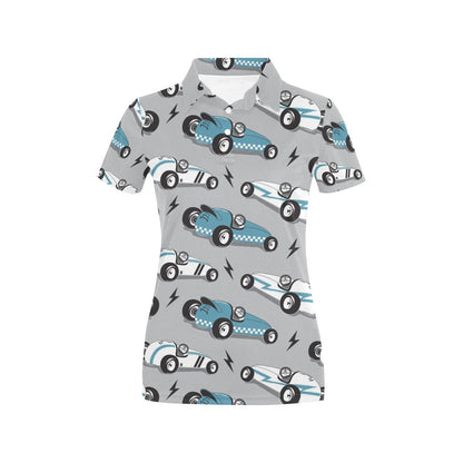 Racing Vintage Pattern Print Design A02 Women's Polo Shirt