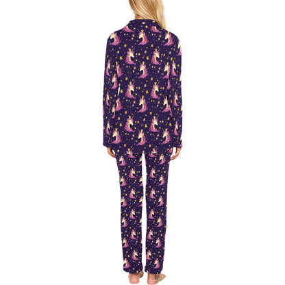 Unicorn Princess Star Sparkle Women's Long Pajama Set