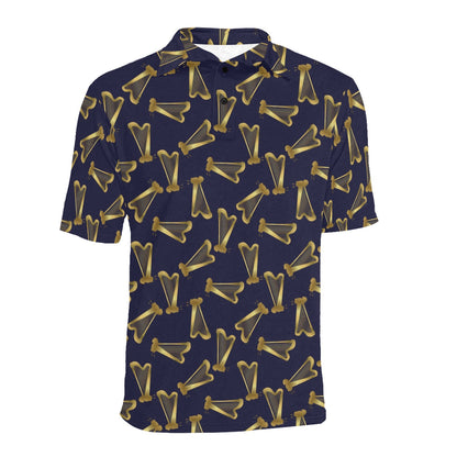Harp Print Design LKS401 Men Polo Shirt