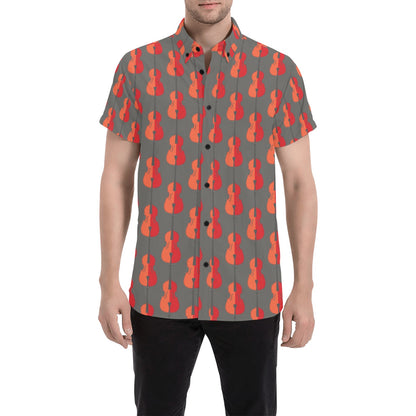 Cello Print Design LKS401 Men Short Sleeve Button Up Shirt