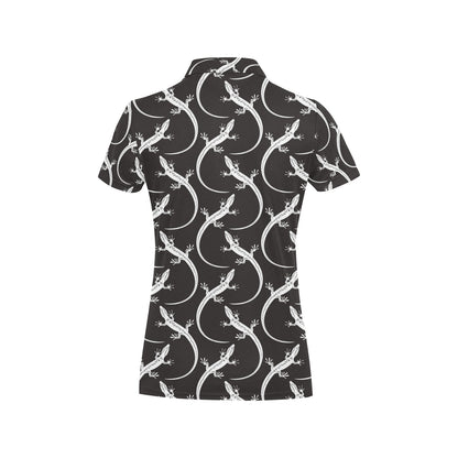 lizard Pattern Print Design 01 Women's Polo Shirt