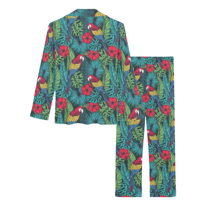 Parrot Pattern Print Design A05 Women's Long Pajama Set
