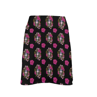 Day of the Dead Makeup Girl 17" Golf & Pickleball Skort with Pockets