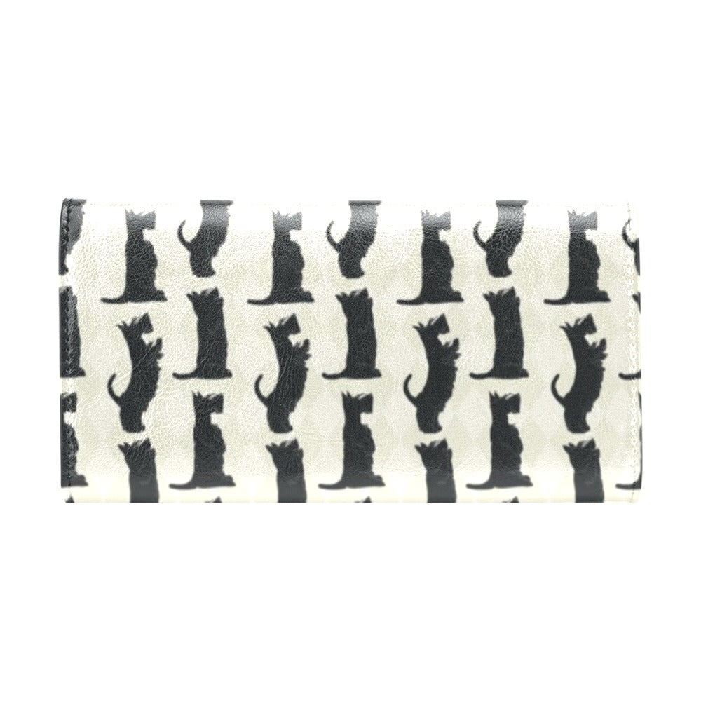 Scottish Terriers Print Design LKS309 Women's Trifold Wallet