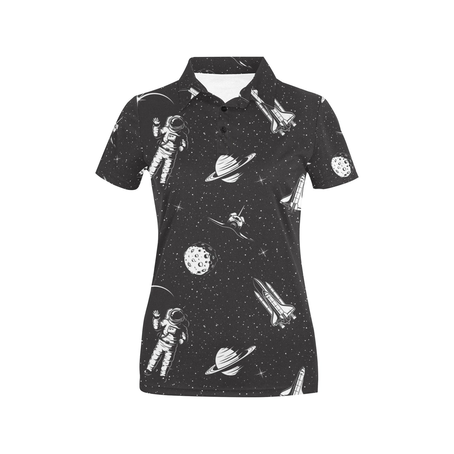 Space Pattern Women's Polo Shirt