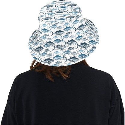 Tuna Fish Print Design LKS303 Unisex Bucket Hat