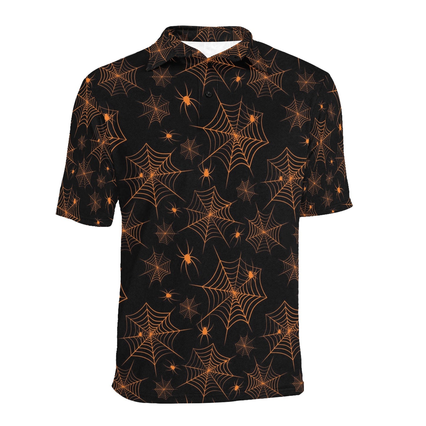 Spider Web Print Design LKS306 Men Polo Shirt