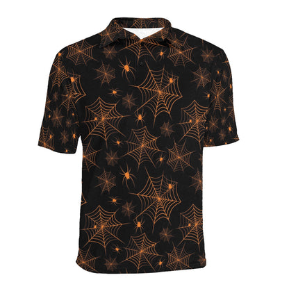 Spider Web Print Design LKS306 Men Polo Shirt