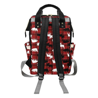 Moose Print Design LKS401 Diaper Bag Backpack