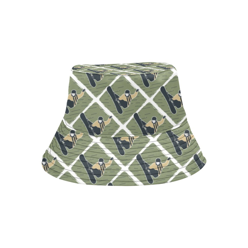 Snowboard Man Print Design LKS302 Unisex Bucket Hat
