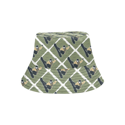Snowboard Man Print Design LKS302 Unisex Bucket Hat